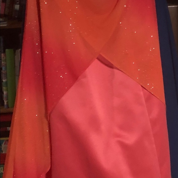 Orange and Salmon Prom Dress - Picture 4 of 4